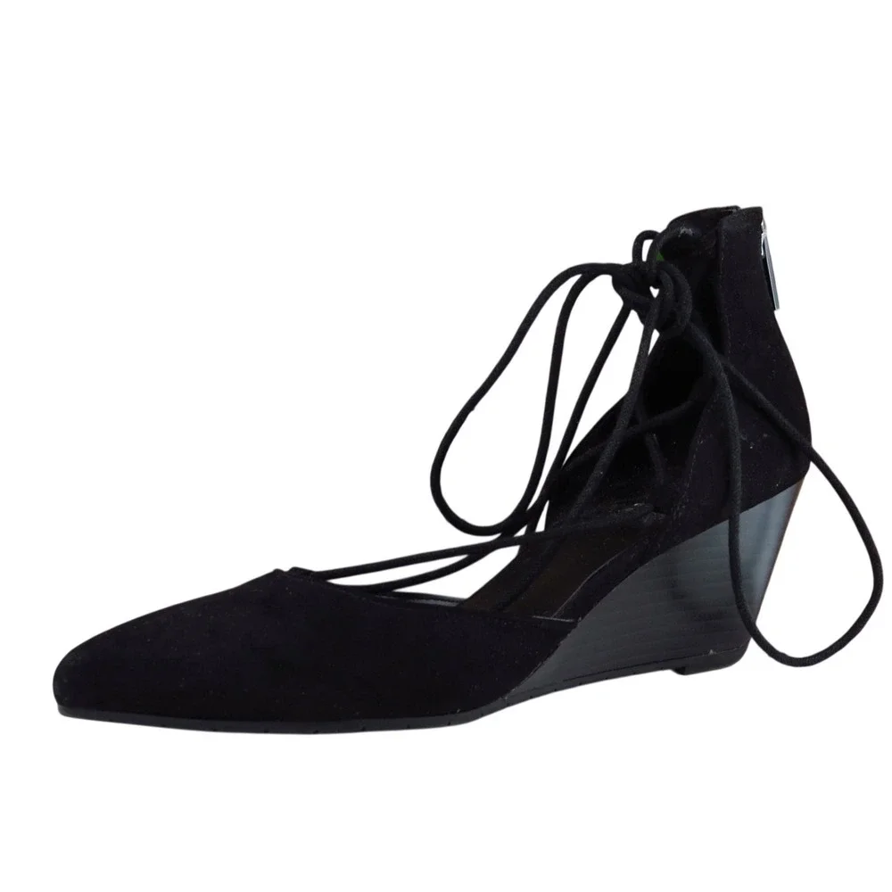 Kenneth‎ Cole Size 6.5 M Black Ankle Strap Synthetic Women Sandal Shoes